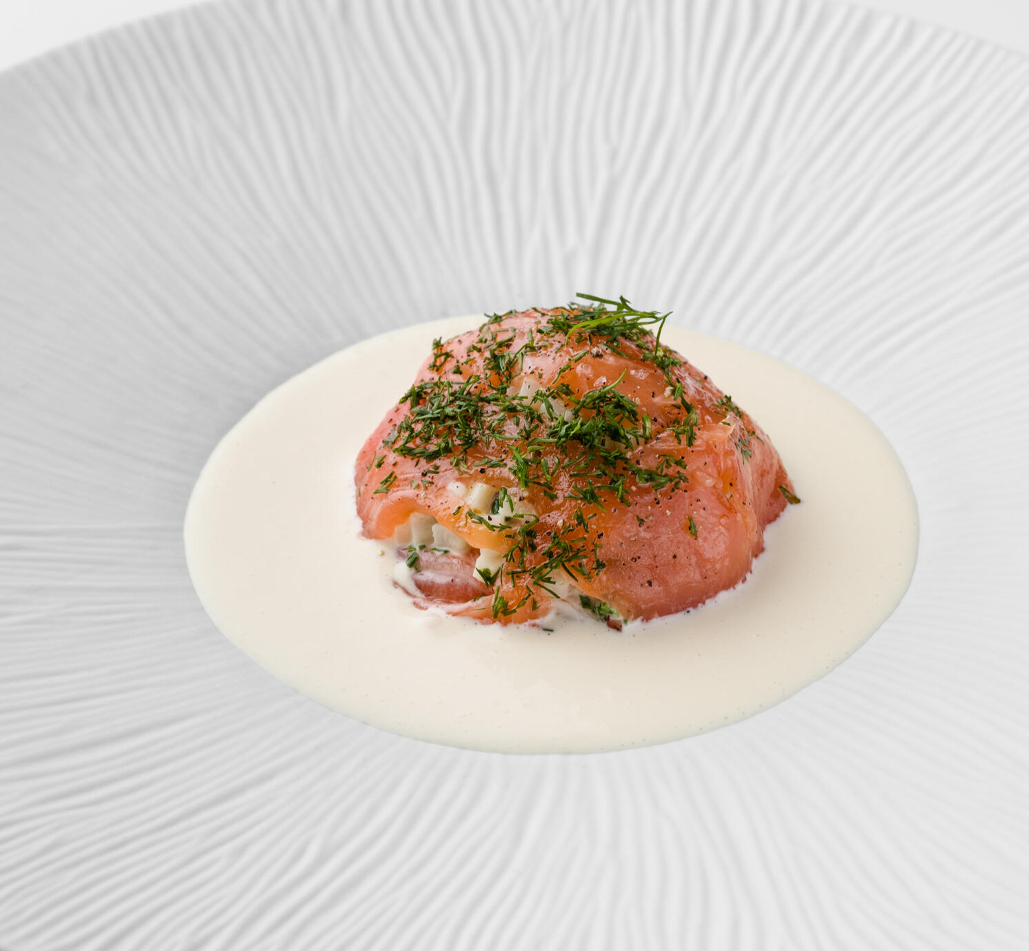 L’oeuf de saumon demi-sel et homard bleu / Rémoulade